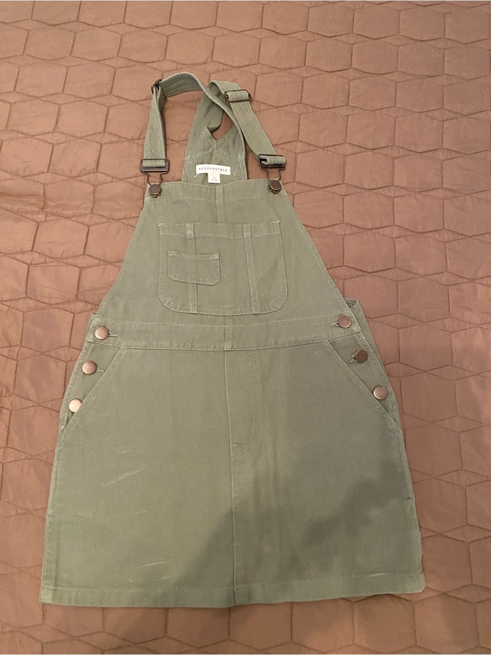 Aeropostale XS olive Green Overall Dress